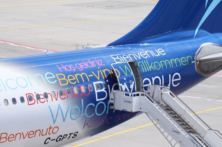 blue airplane