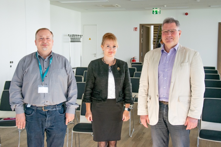 Dr. Michael Schroeter, Prof. Dr. Marcus Frohme und Prof. Dr. Alina Nechyporenko