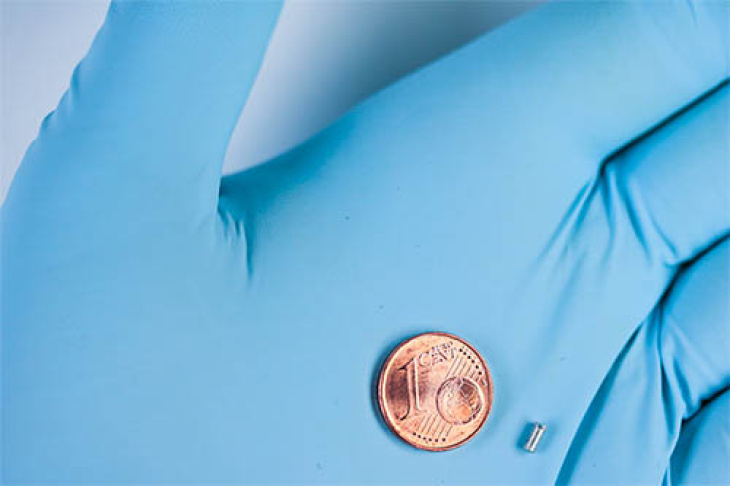 The screws examined are tiny: their diameter is 2 millimeters. Photo: Hereon/ Björn Wiese Tiny screw