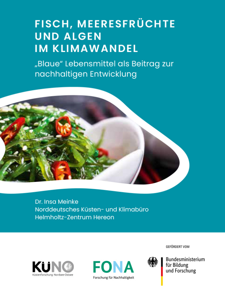 Buchcover "Fisch, Meeresfrüchte und Algen im Klimawandel" Cover Bluefood Handbuch