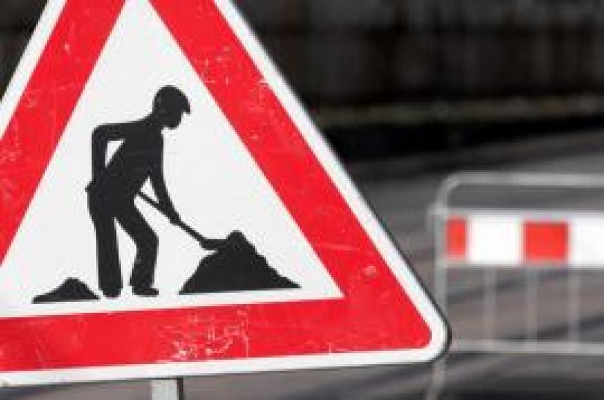 Schild Baustelle