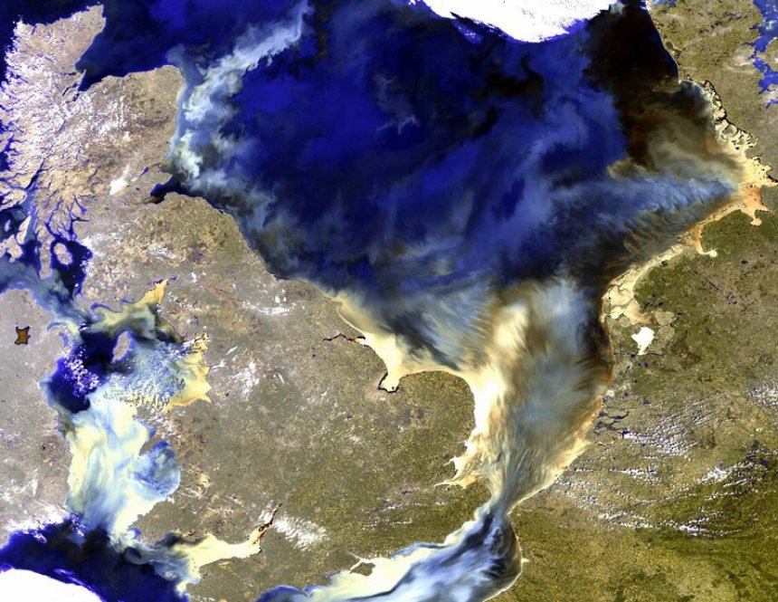 Aufnahme des ESA Satelliten ENVISAT mit dem Spektrometer MERIS