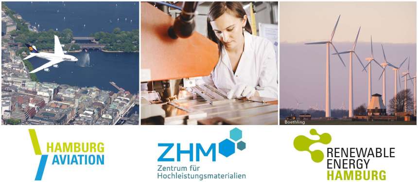 Logos: ZHM, Hamburg Aviation, Renewable Energie Hamburg