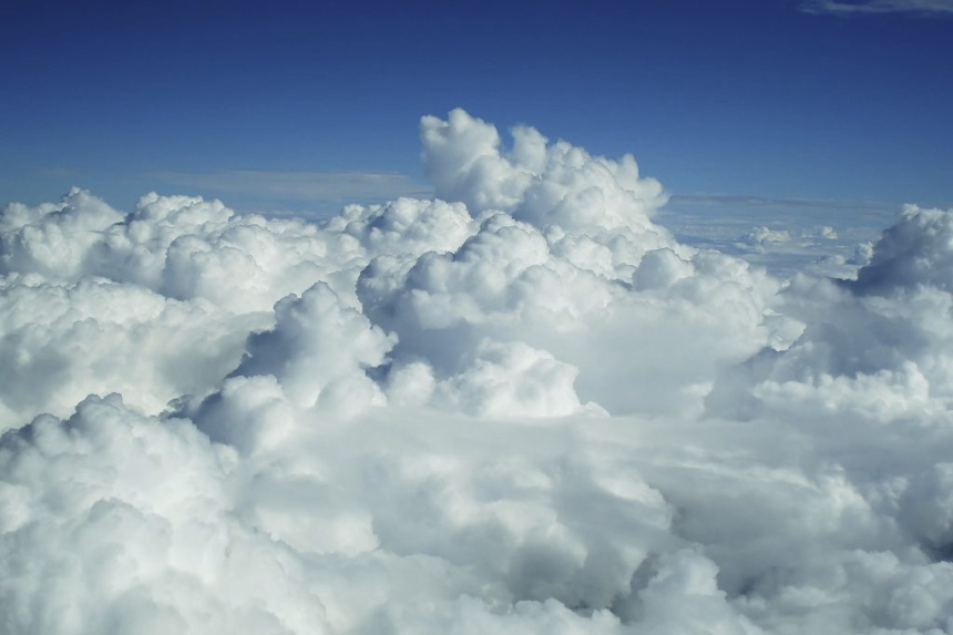 over the clouds