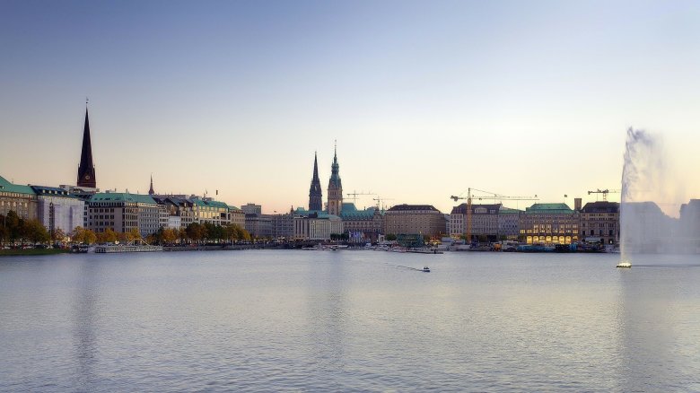 View over the Binnenalster in Hamburg