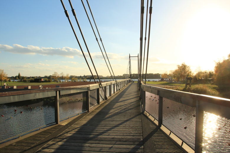 Harbour bridge in Geesthacht at the Elbe