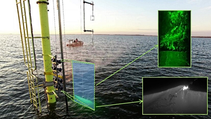Details of the PIV experiment <i>-Image: Marc Buckley, Jan Bödewadt/Hereon-</i> Details of the PIV experiment -Image: Marc Buckely, Jan Bödewadt/Hereon-
