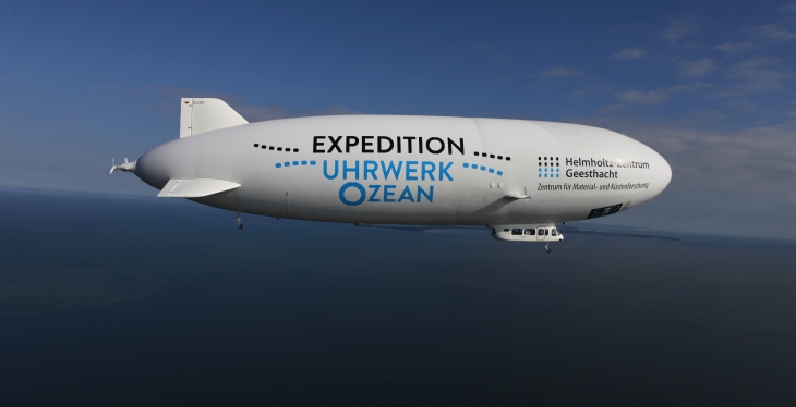 Zeppelin NT über der Ostsee während der Expedition. <i>-Bild: HZG-</i> Image Zeppelin