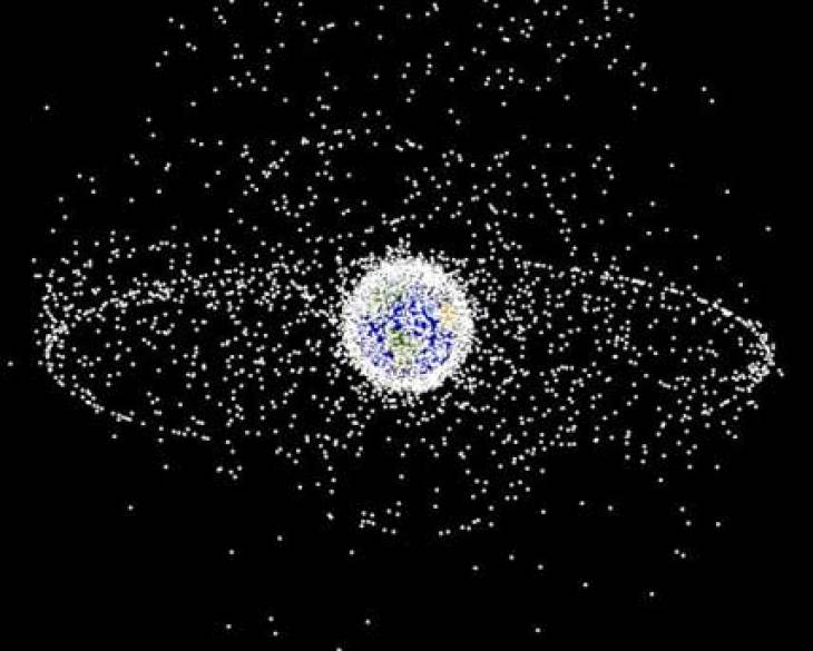 Weltraumschrott im Orbit. Foto: NASA/728145 Weltraumschrott im Orbit.