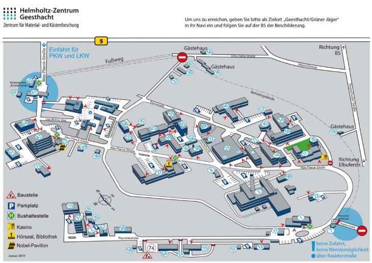 Geländeplan Helmholtz-Zentrum Geesthacht