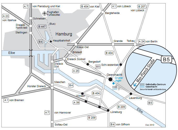Lageplan Helmholtz-Zentrum Geesthacht